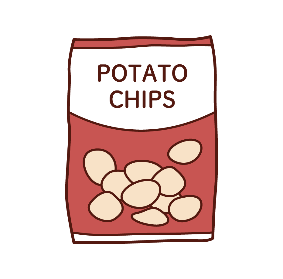 Illustration of potato chips