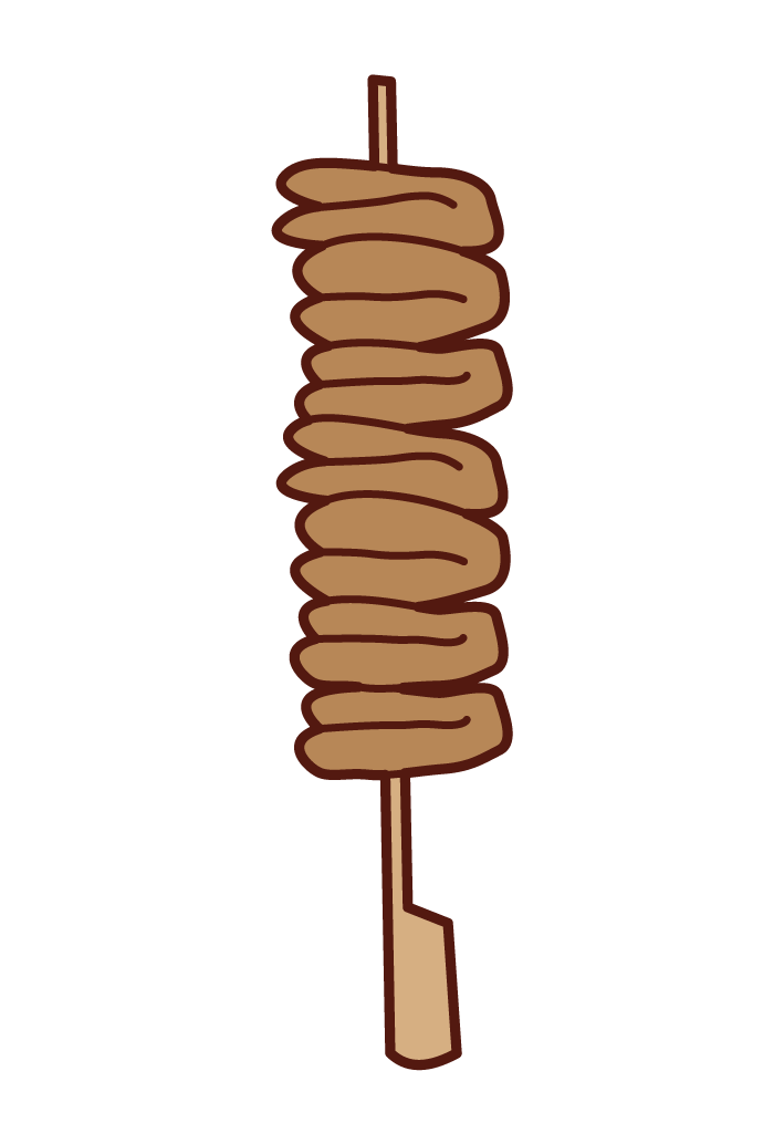 Illustration of skewers of lever