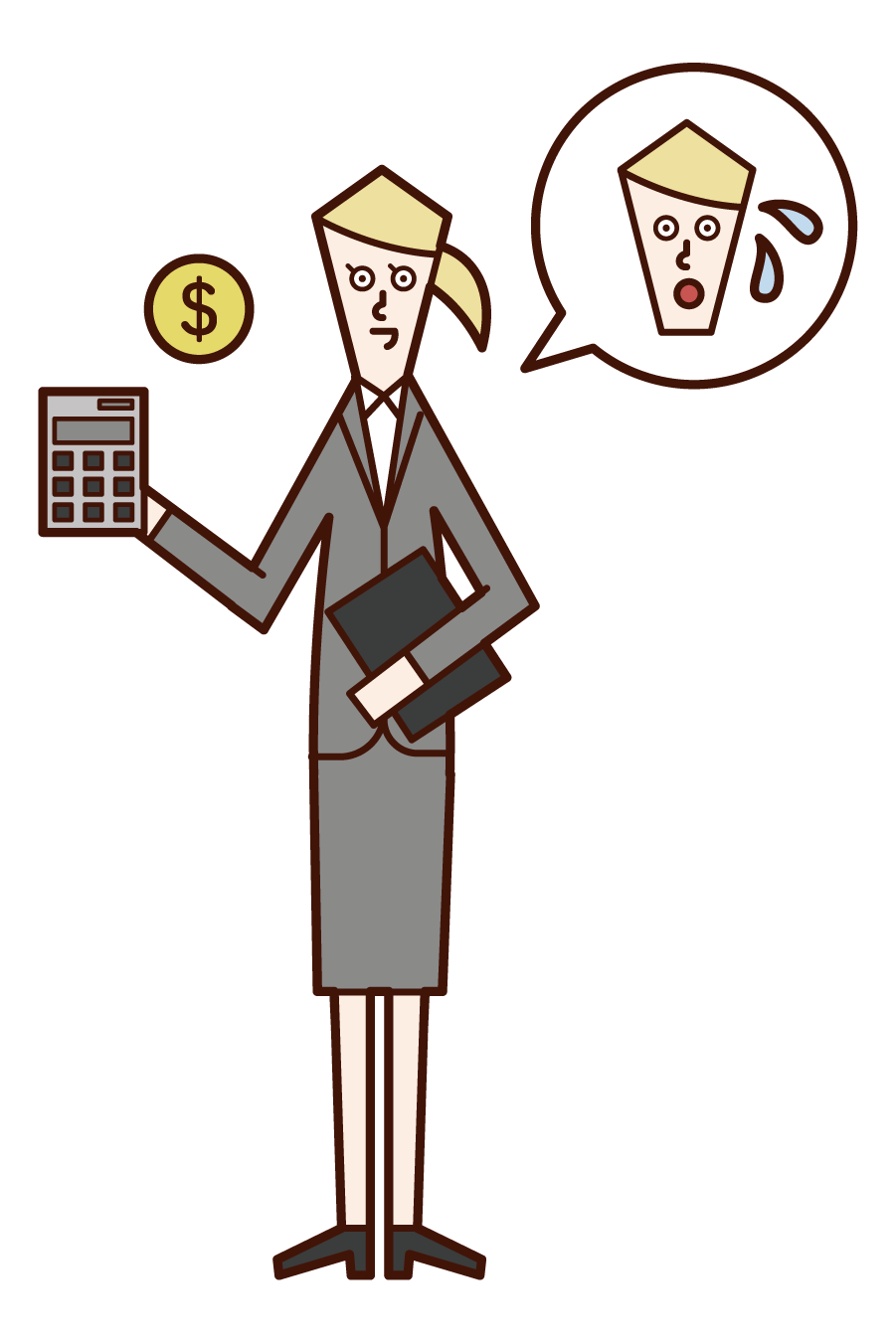Illustration of a tax office employee (woman)