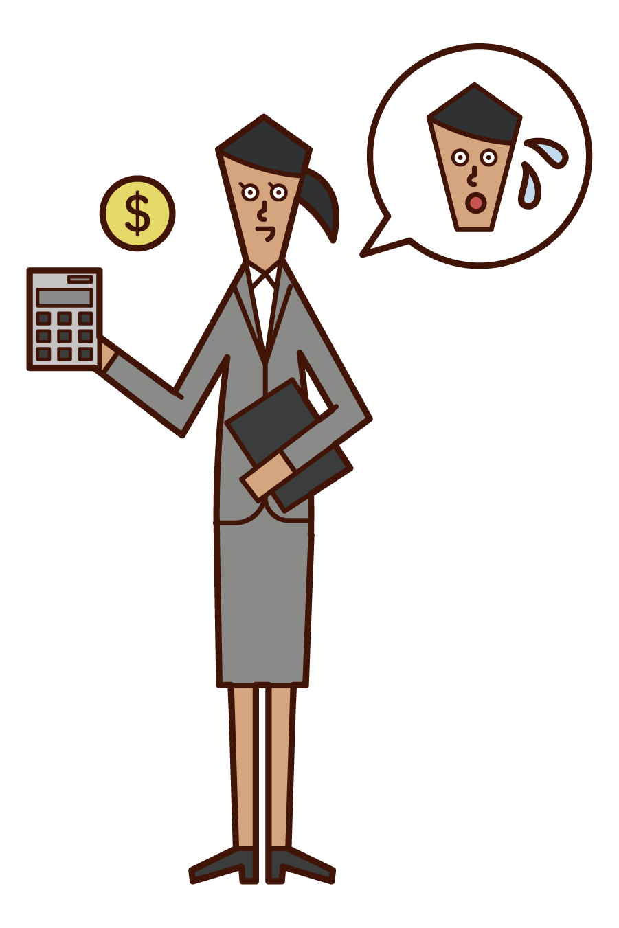 Illustration of a tax office employee (woman)