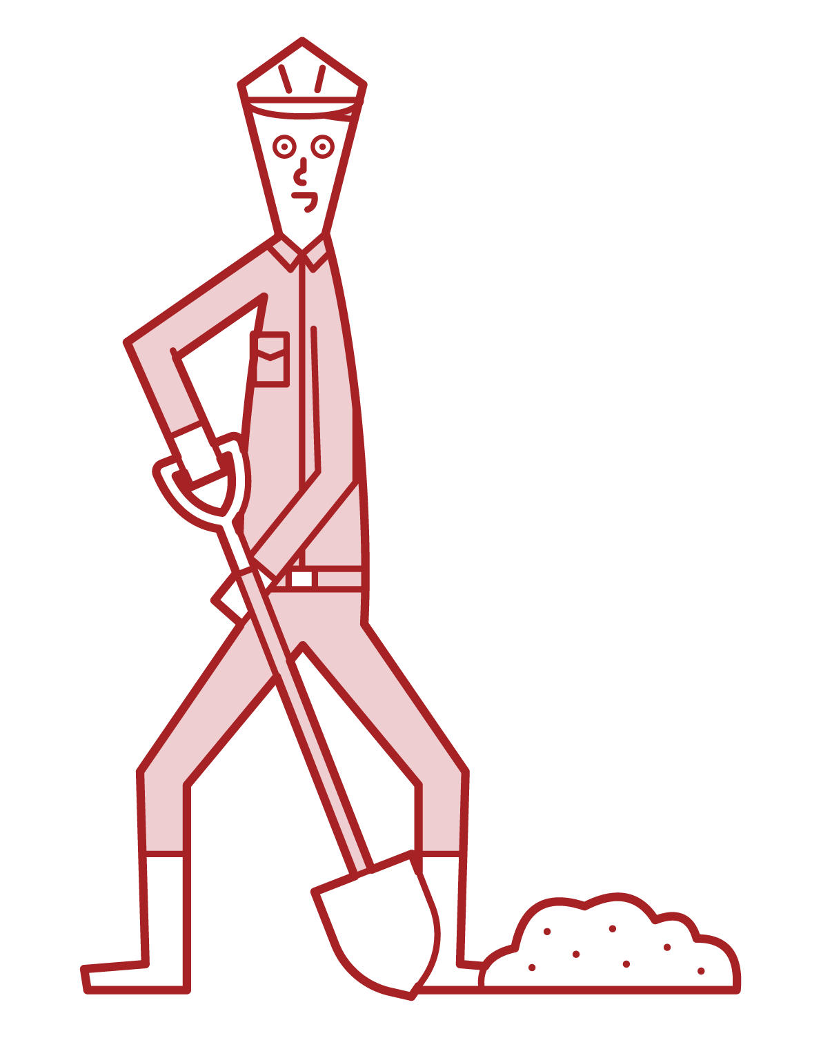 Illustration of civil engineering worker (male)