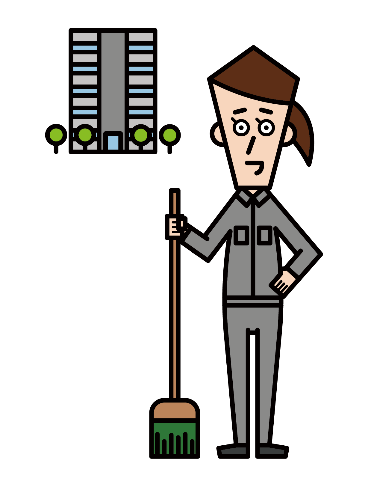 Illustration of a condominium manager (male)