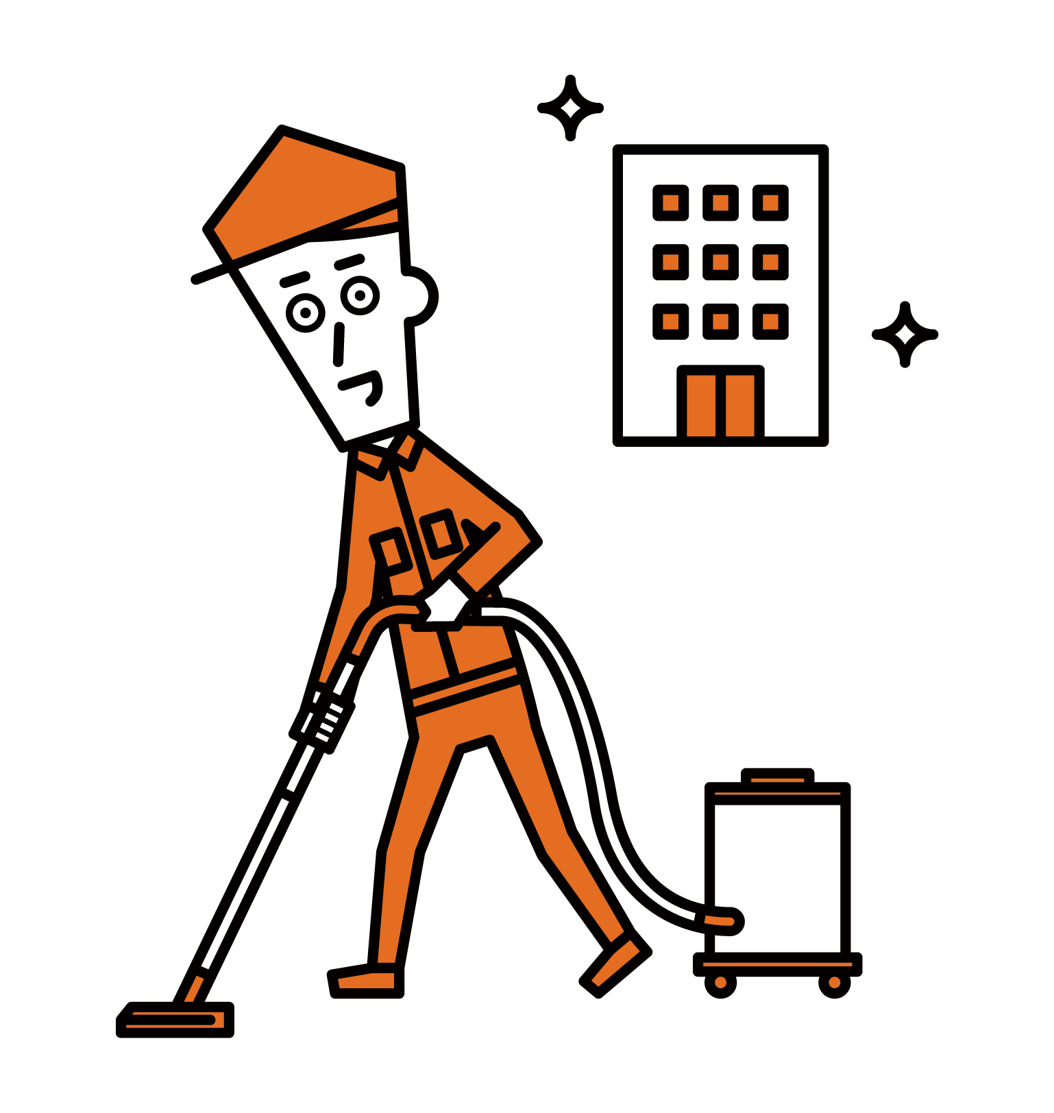 Illustration of Building Maintenance (Male)