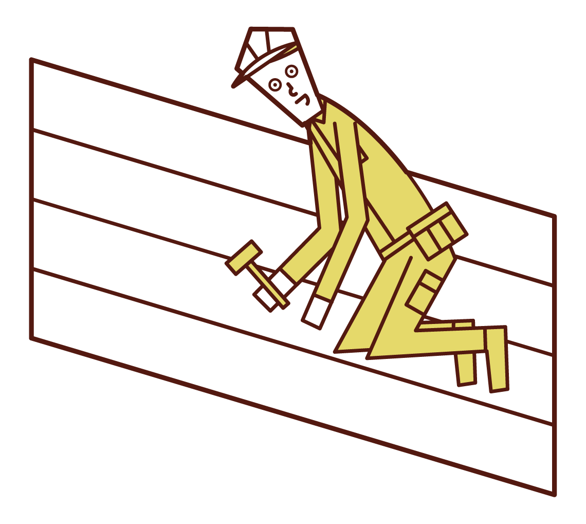 Illustration of building sheet metal work (male)