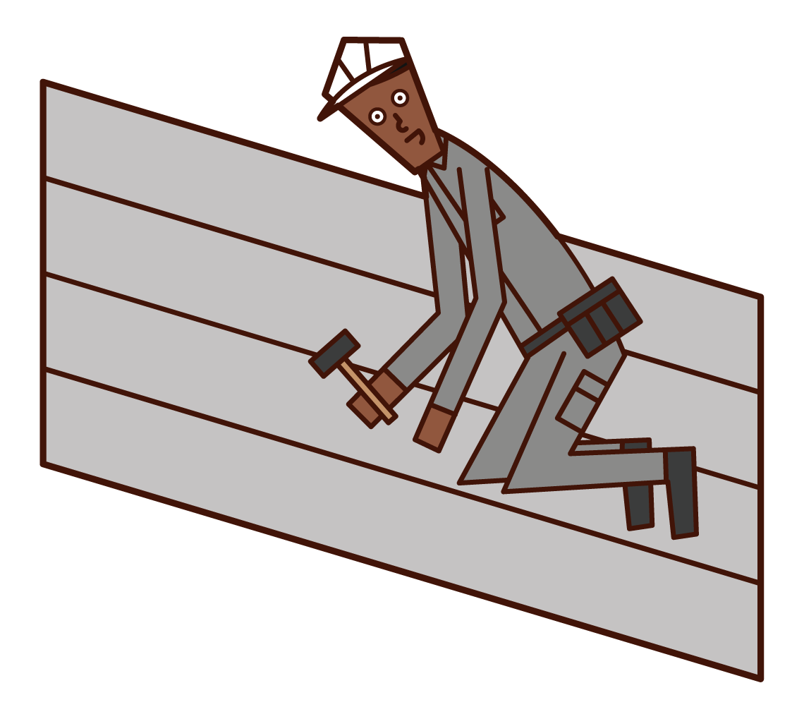 Illustration of building sheet metal work (male)