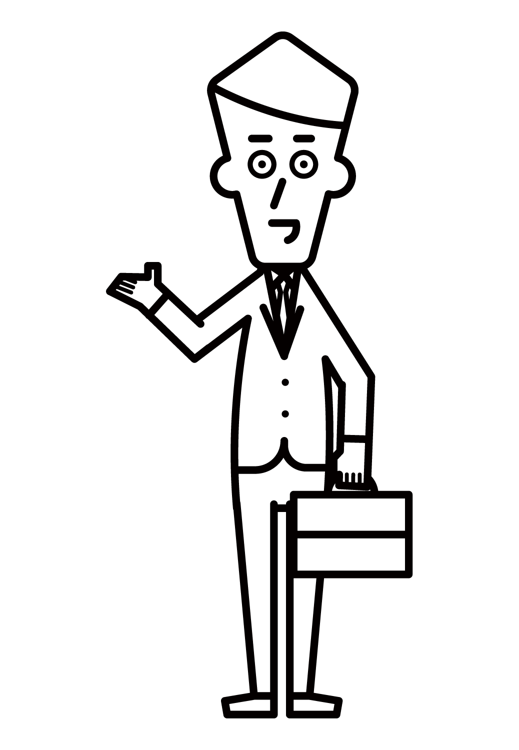 Illustration of a salesman (male)