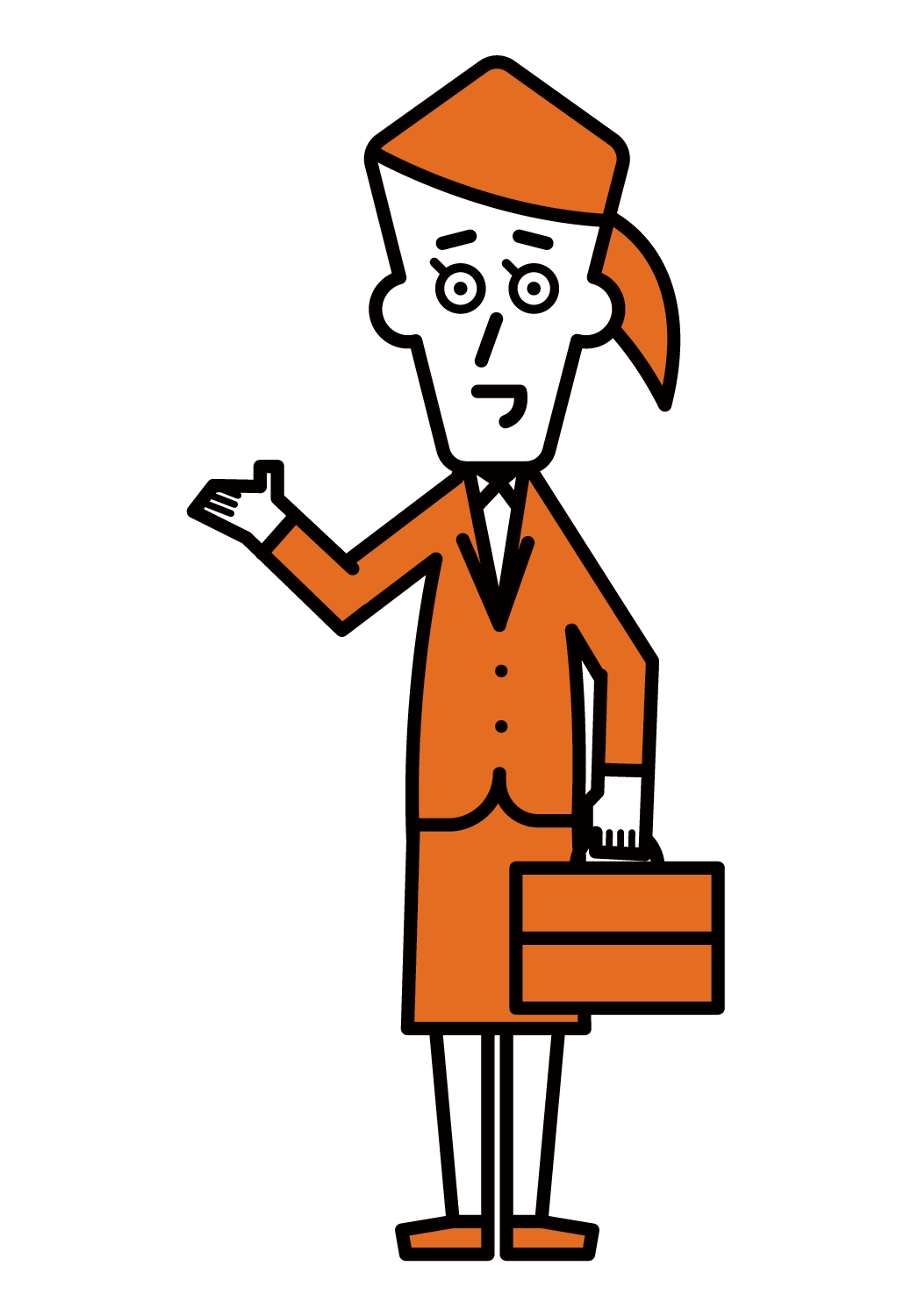 Illustration of a salesman (woman)