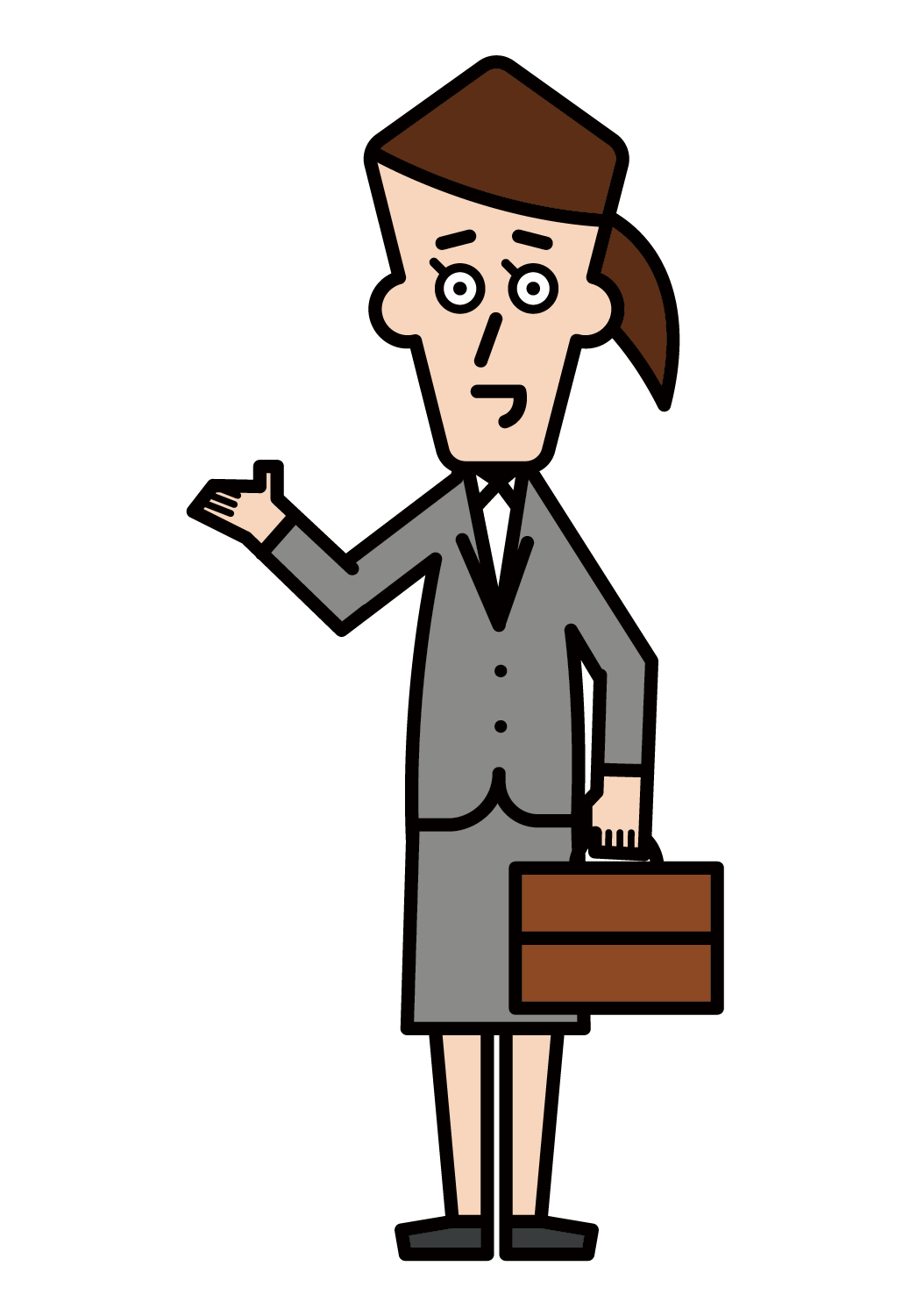 Illustration of a salesman (woman)