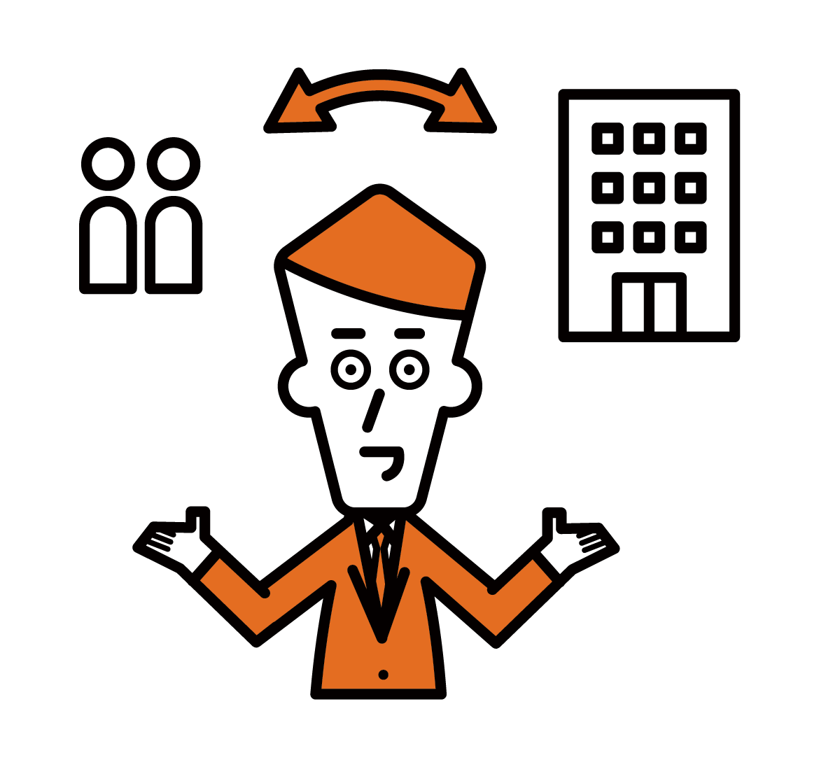 Illustration of human resources coordinator (male)