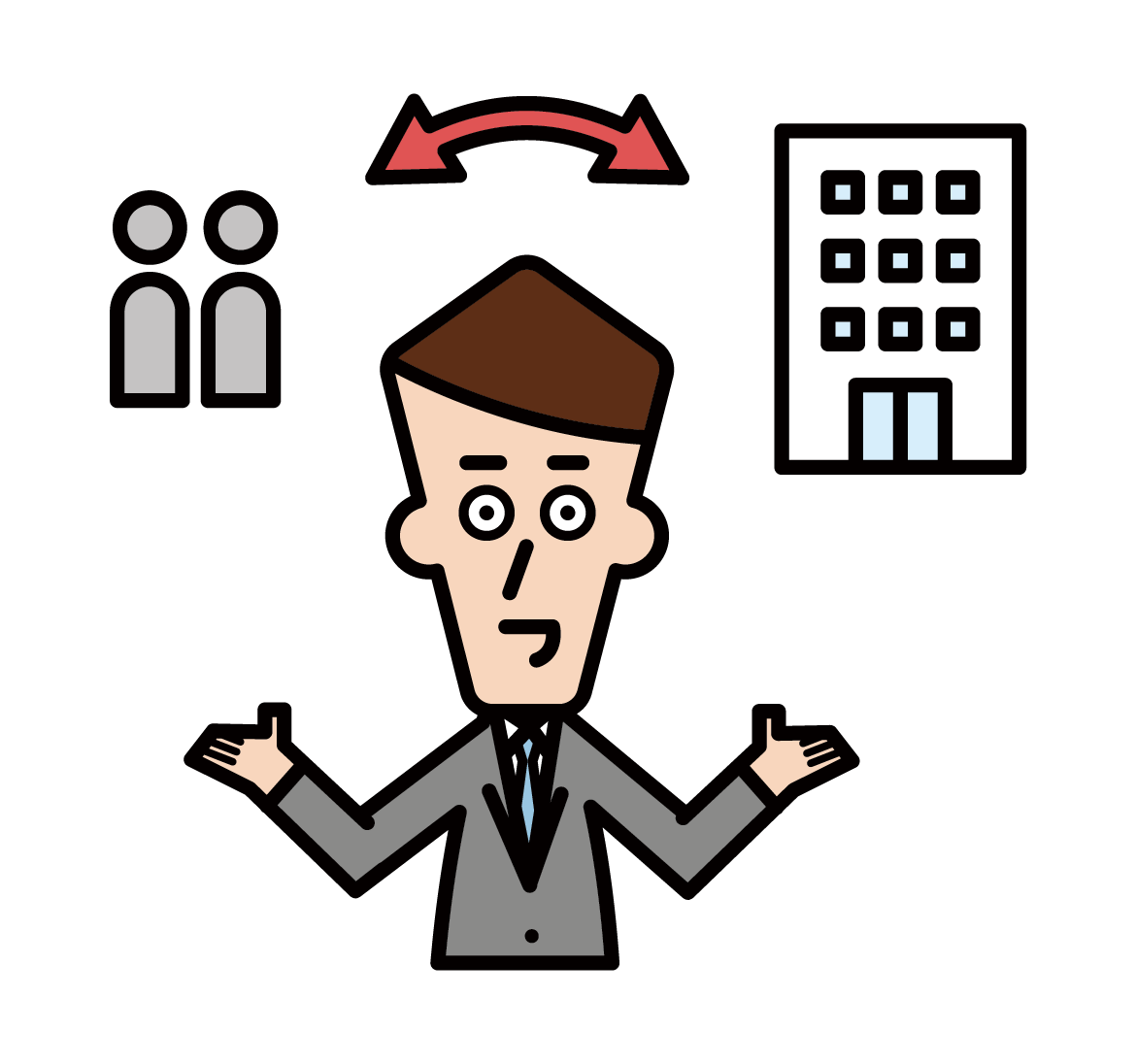 Illustration of human resources coordinator (male)