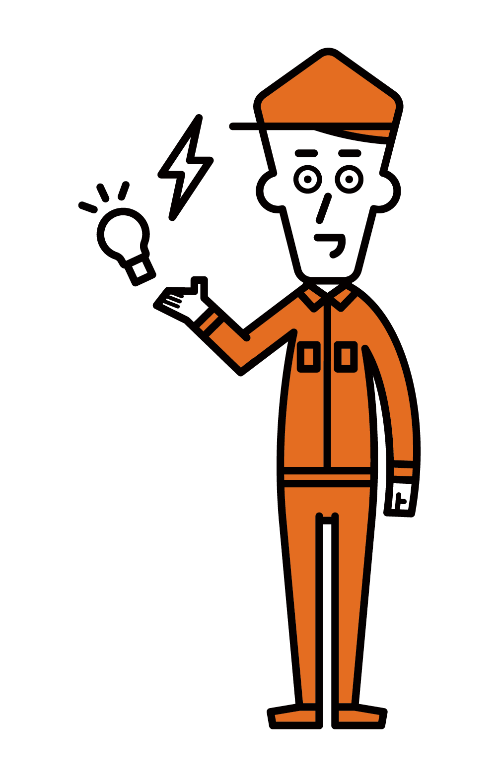 Illustration of an employee of a power company (male)