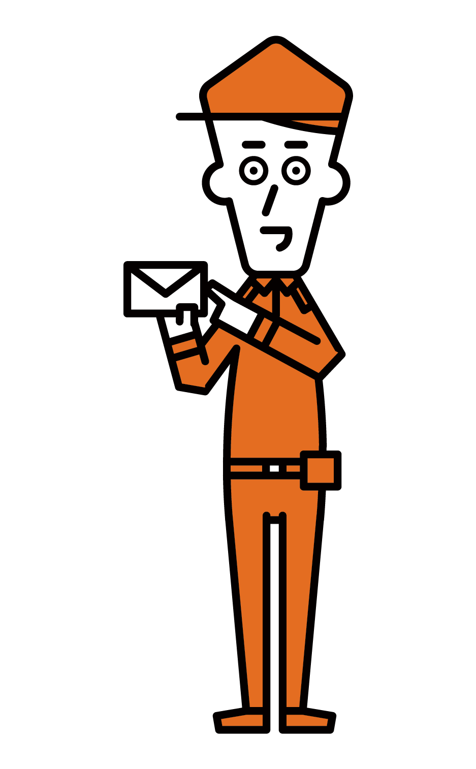 Illustration of a post man
