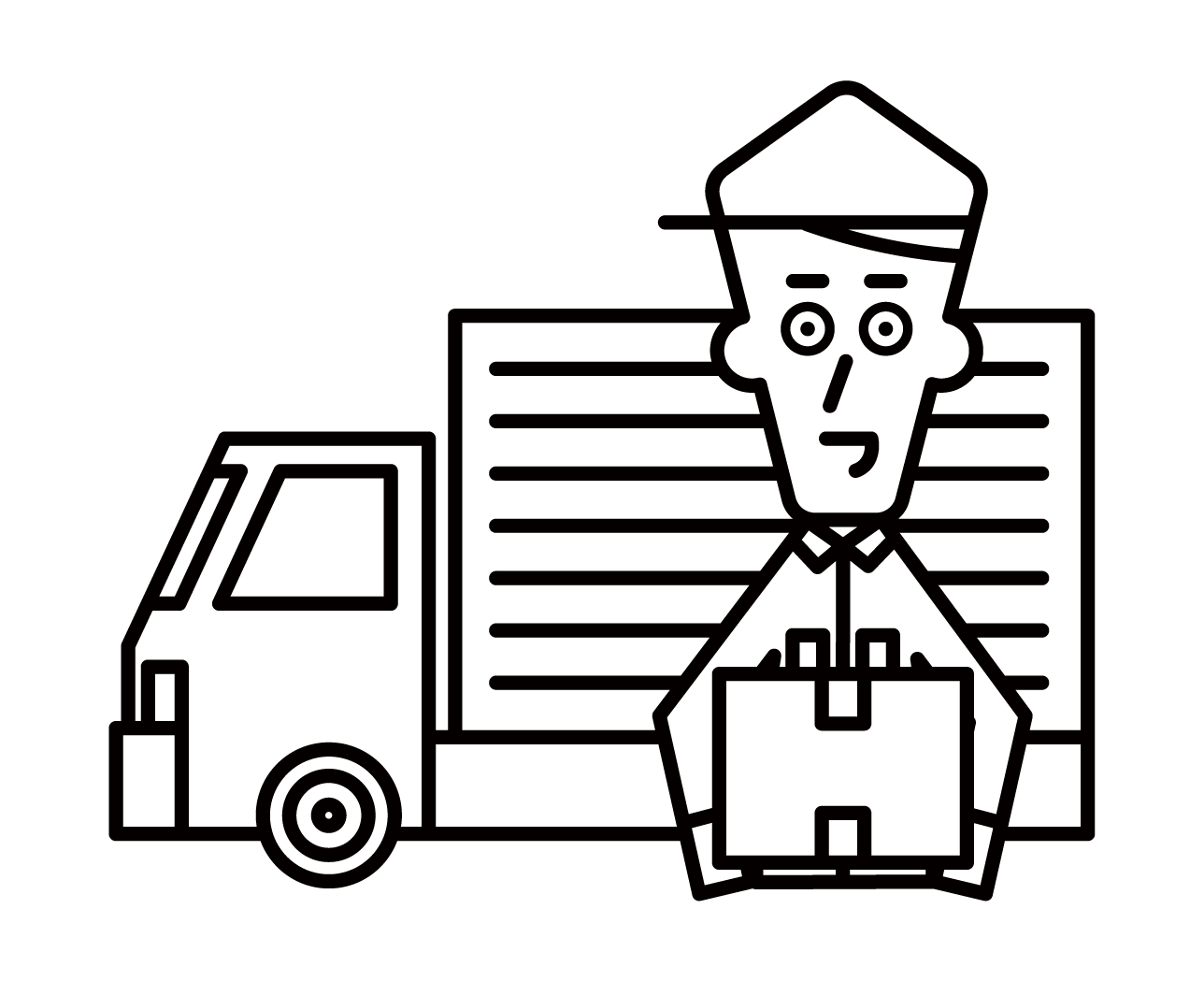 Truck Driver (Male) Illustration