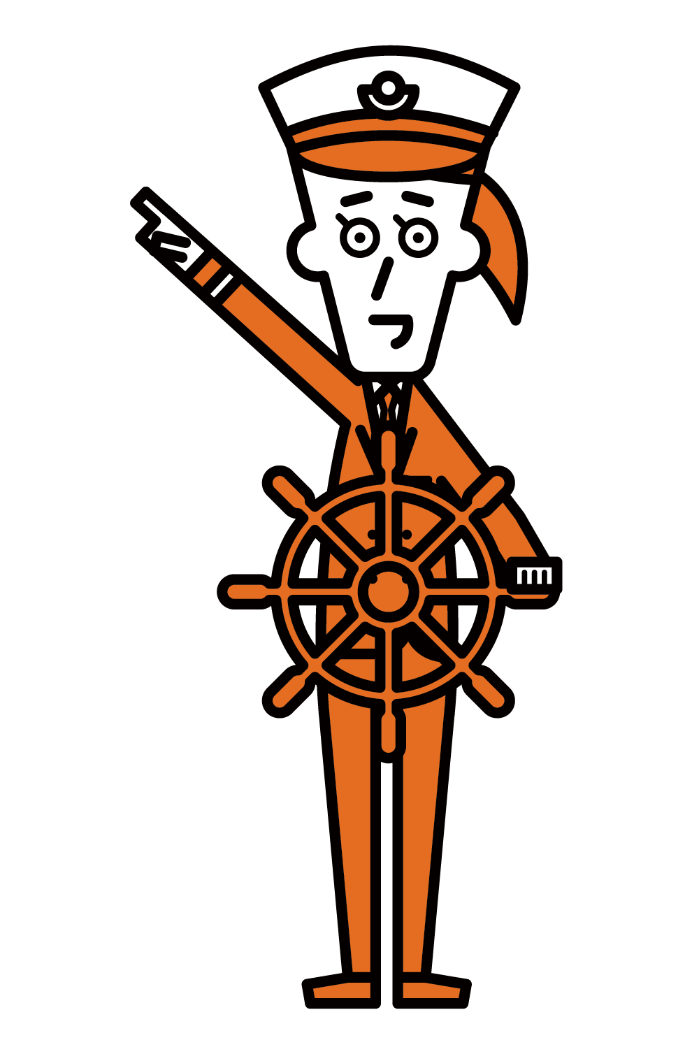 Illustration of a navigator (female)