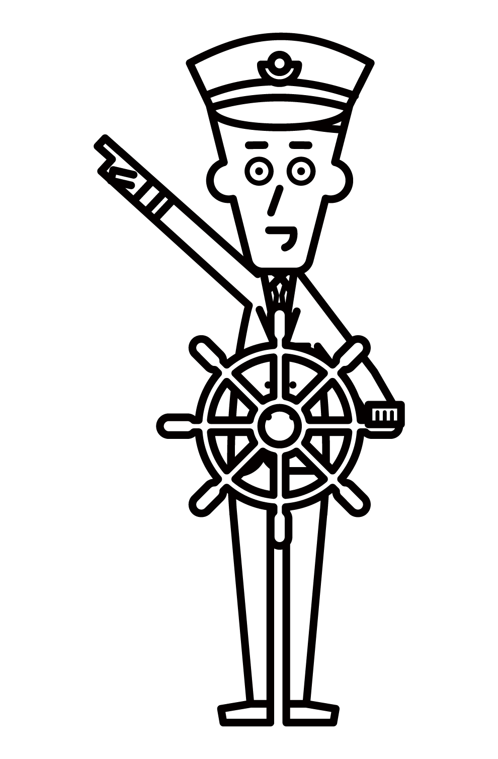 Illustration of a navigator (male)