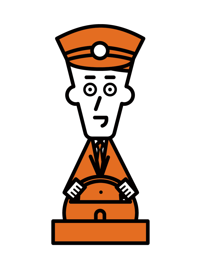 Illustration of a bus driver (male)