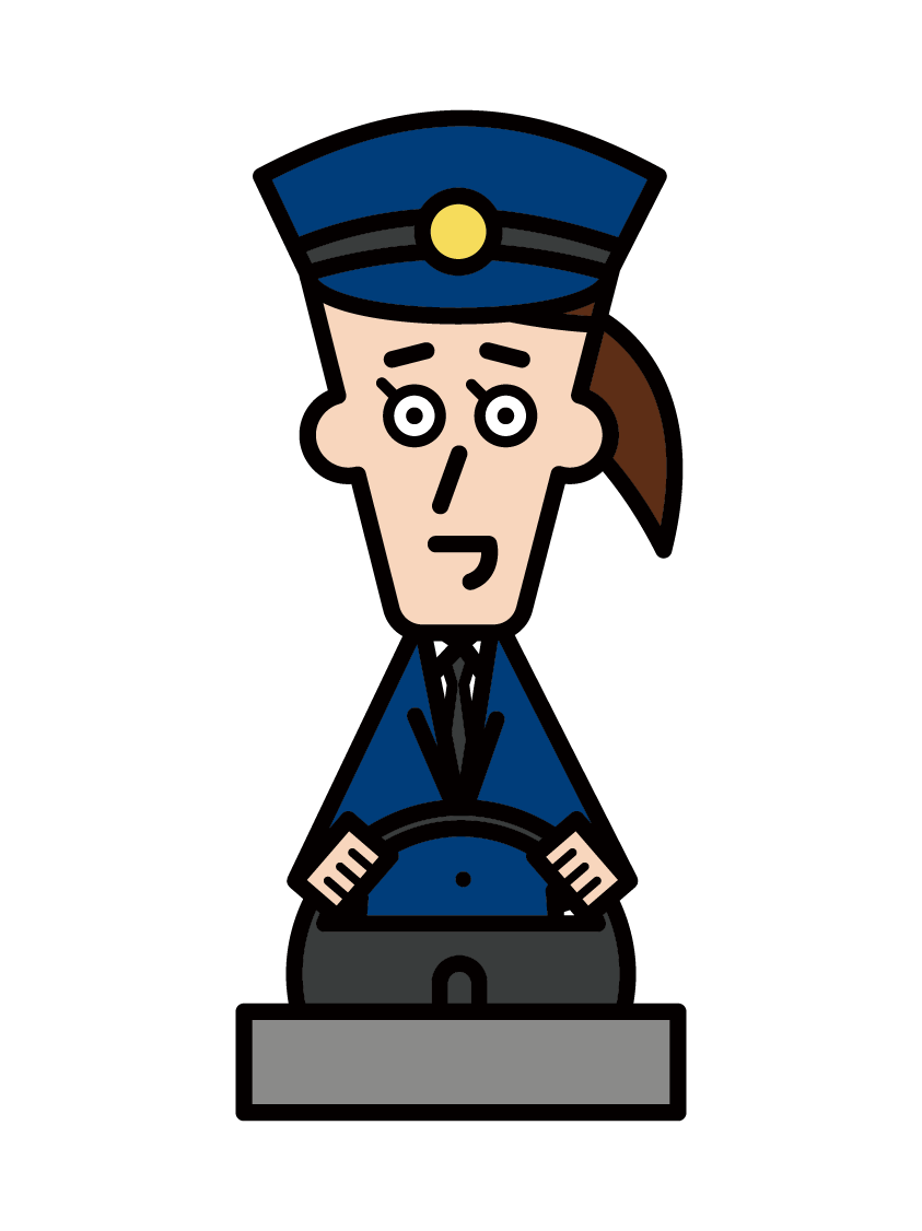 Illustration of a bus driver (female)