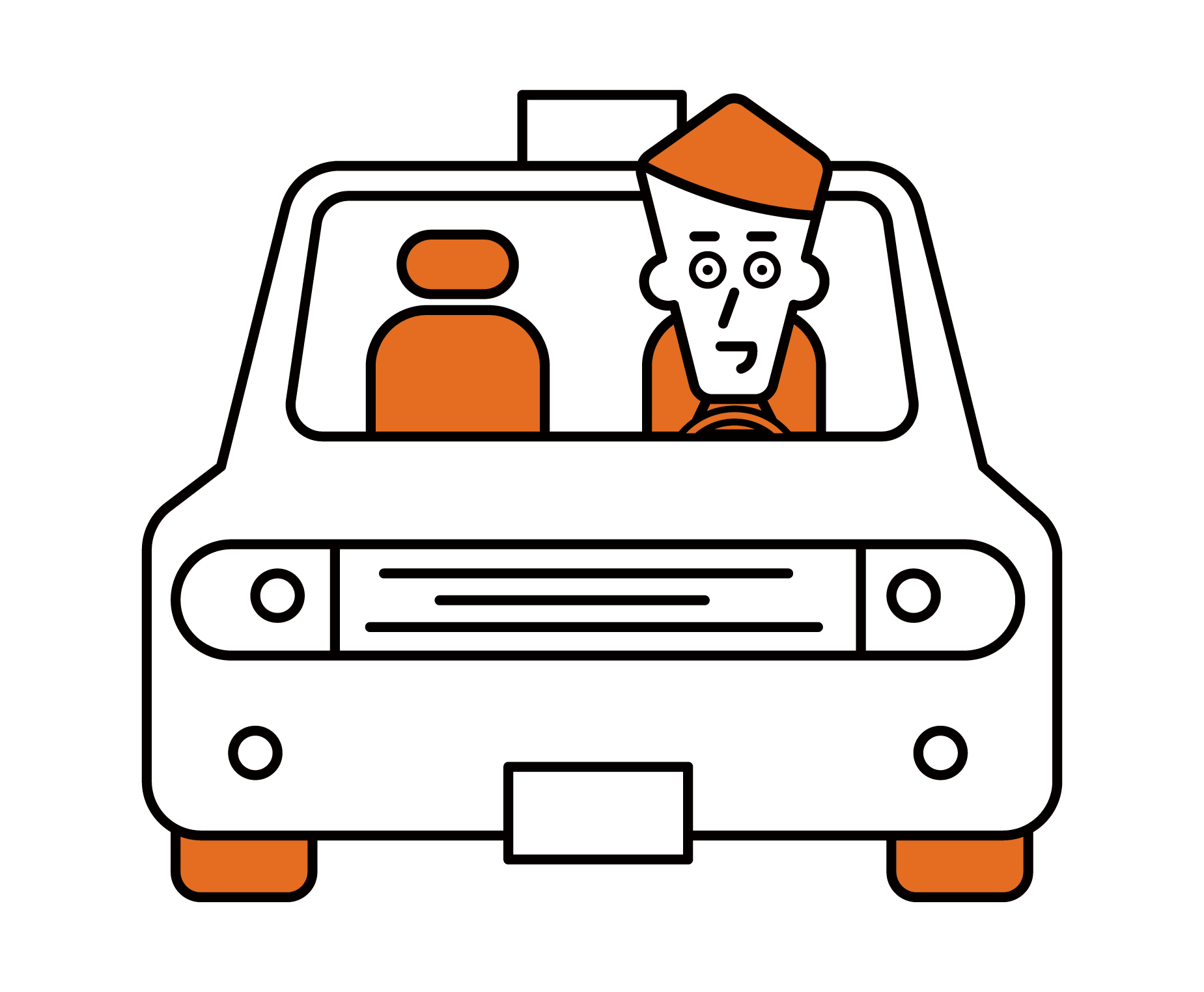 Illustration of a taxi driver (male)