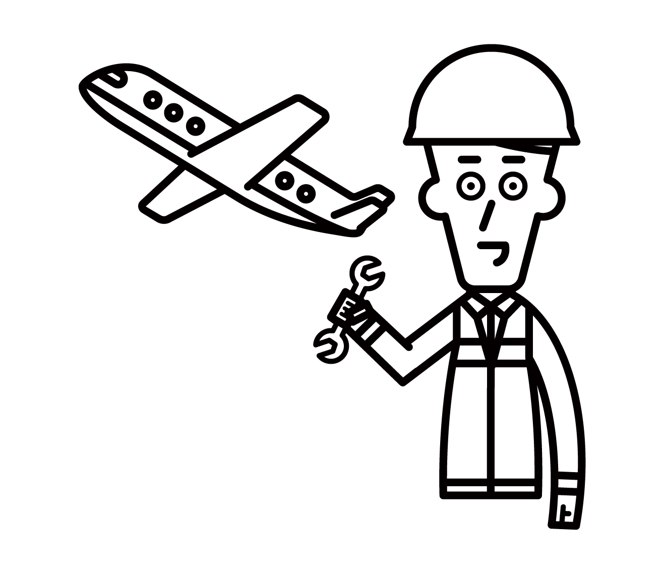 Illustration of an aviation mechanic (male)
