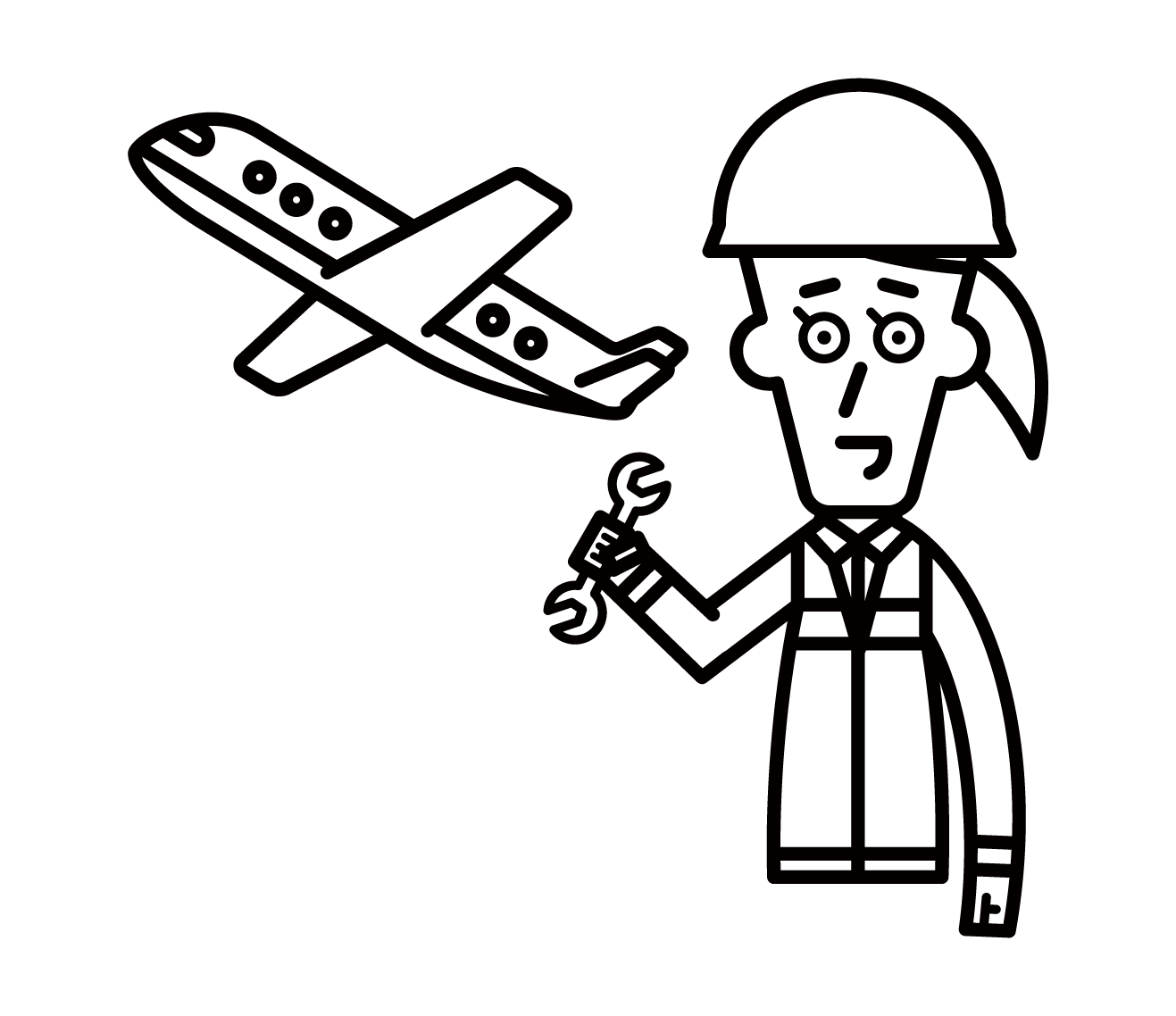 航空機械師（女性）插圖