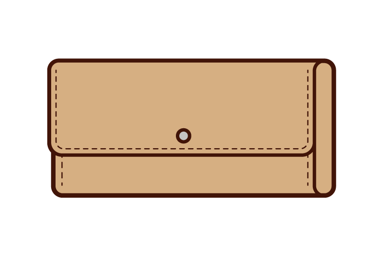 Illustration of a long wallet