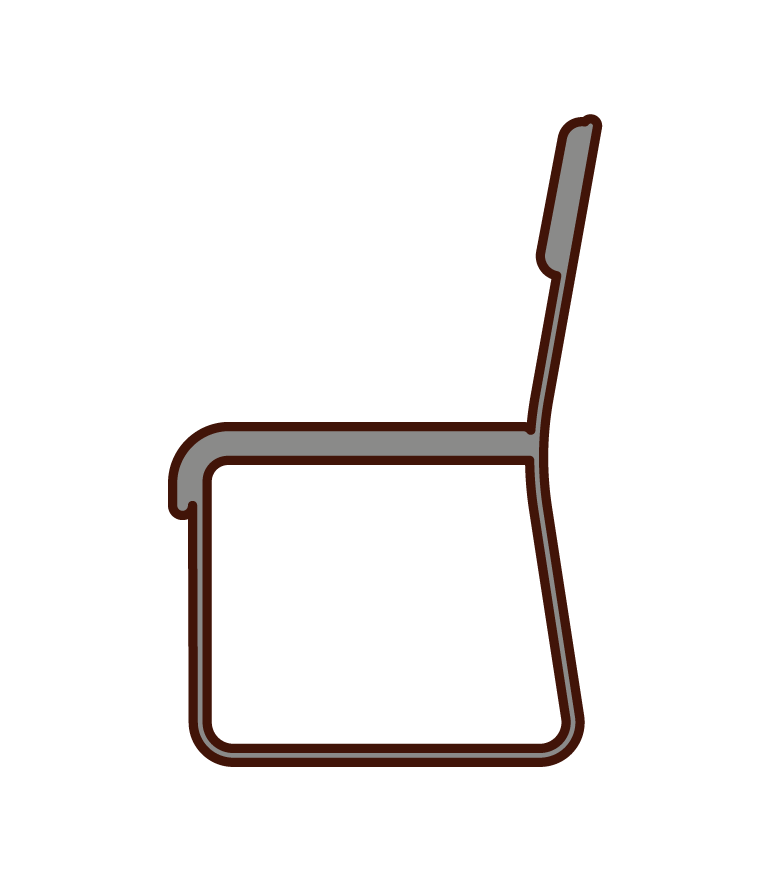 Illustration of an office chair from the side