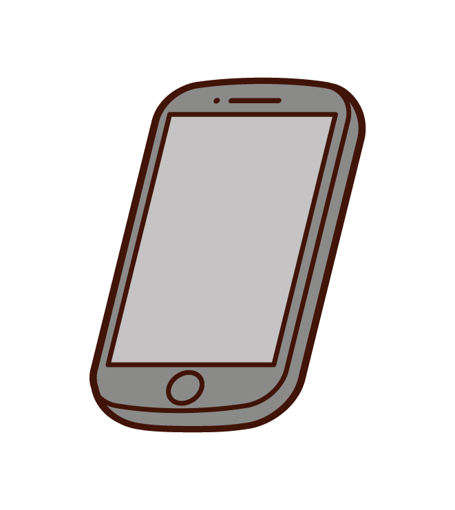 Rounded smartphone illustrations