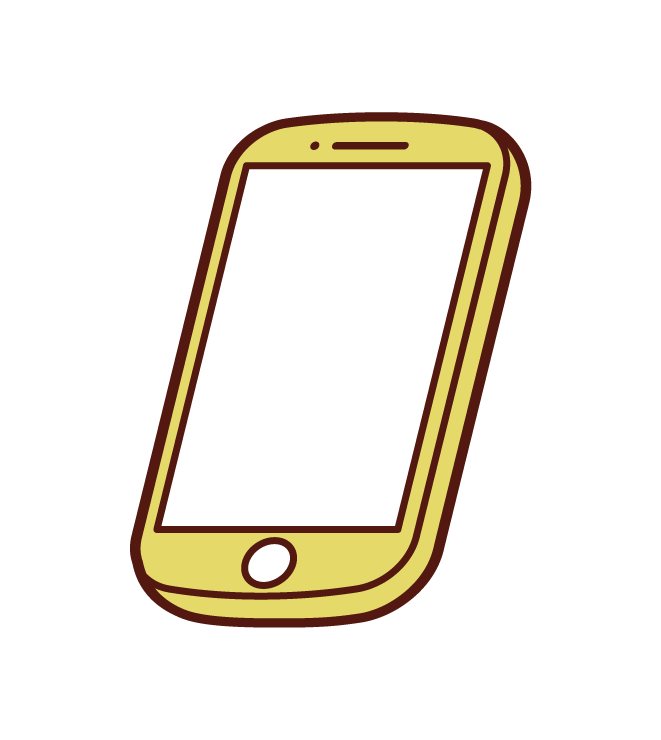 Rounded smartphone illustrations