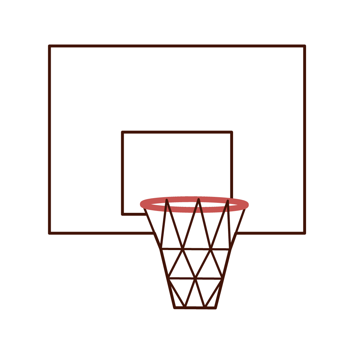 バスケットボールのゴールのイラスト
