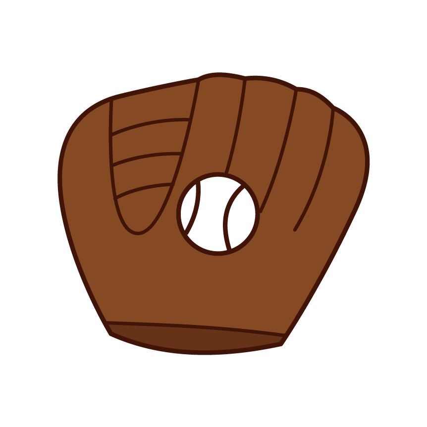 Baseball Gloves and Ball Illustrations