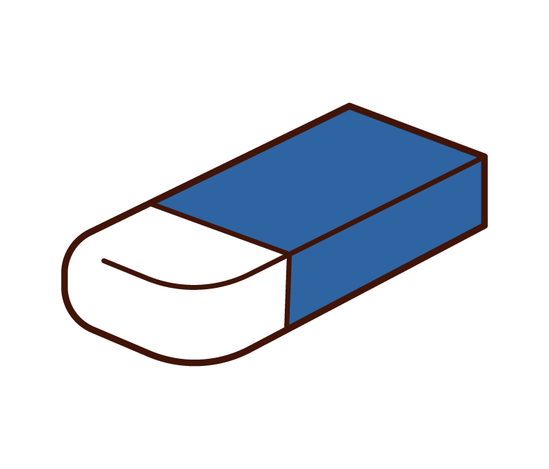 Illustration of the eraser of the use