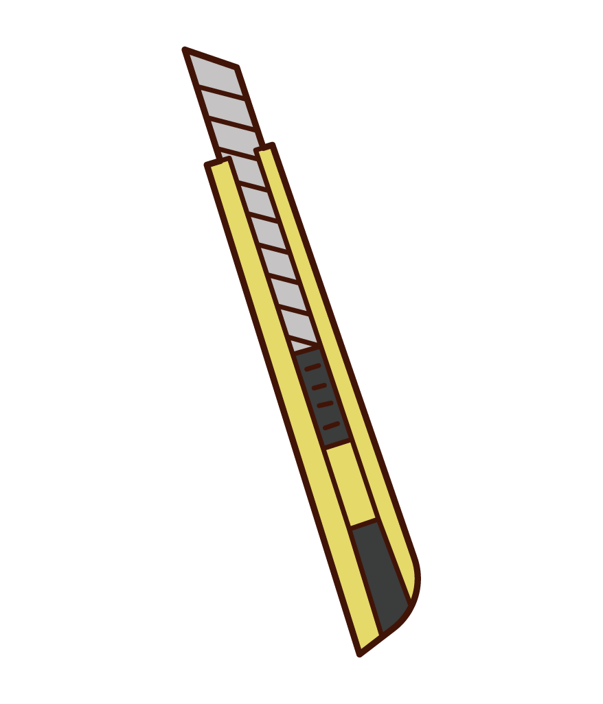 Illustration of a thin cutter knife