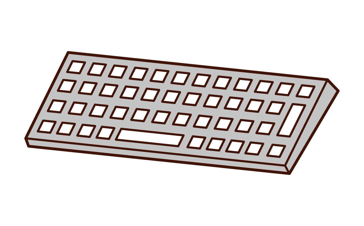 Illustration of the keyboard of the personal computer