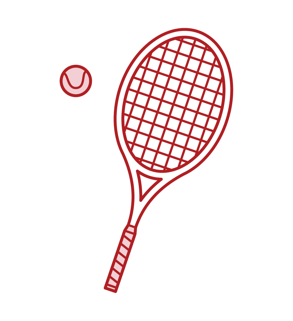 網球拍插圖