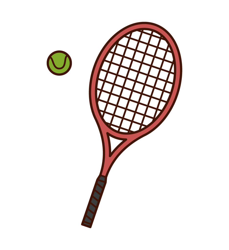 網球拍插圖