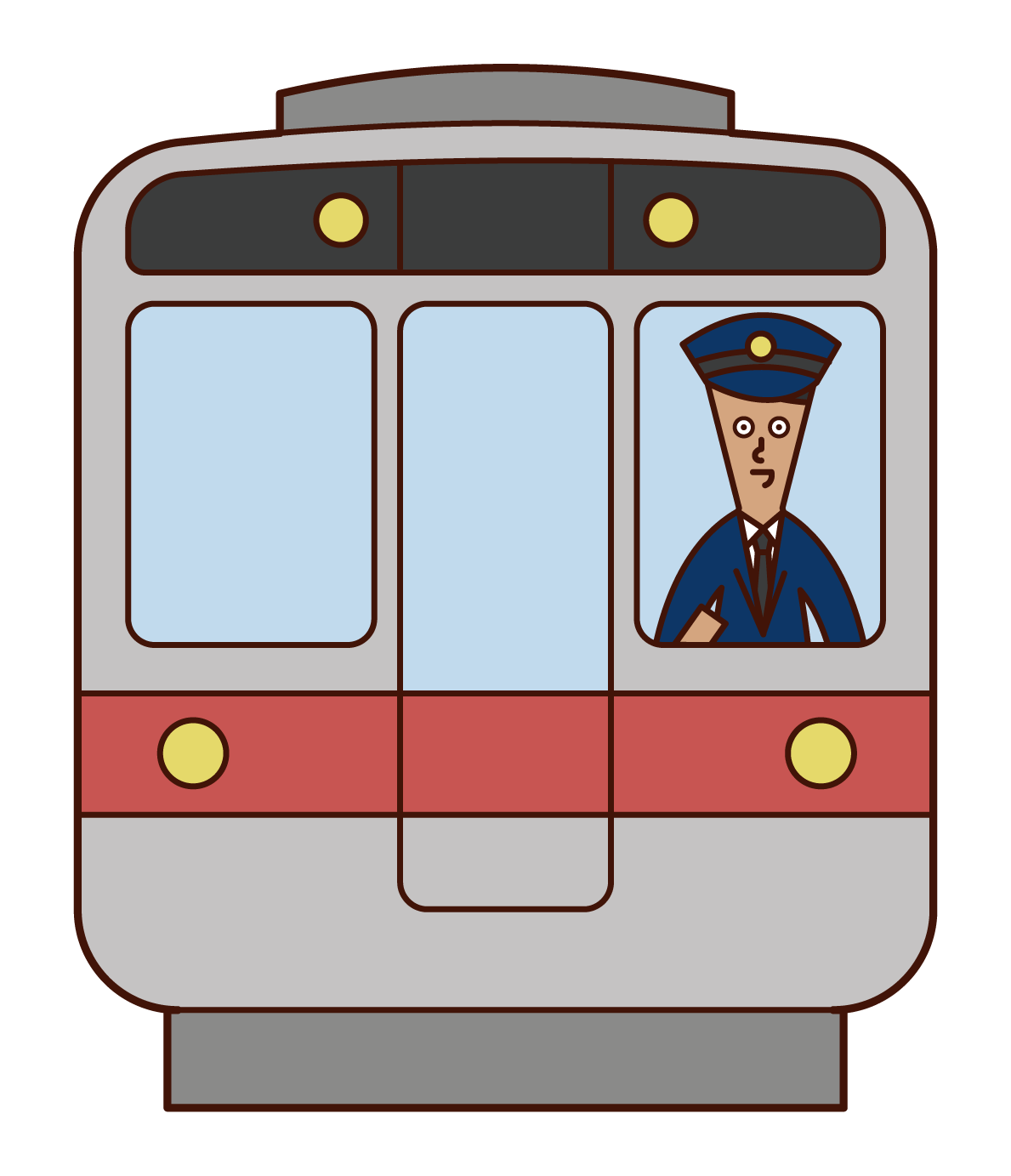火車司機（男性）插圖