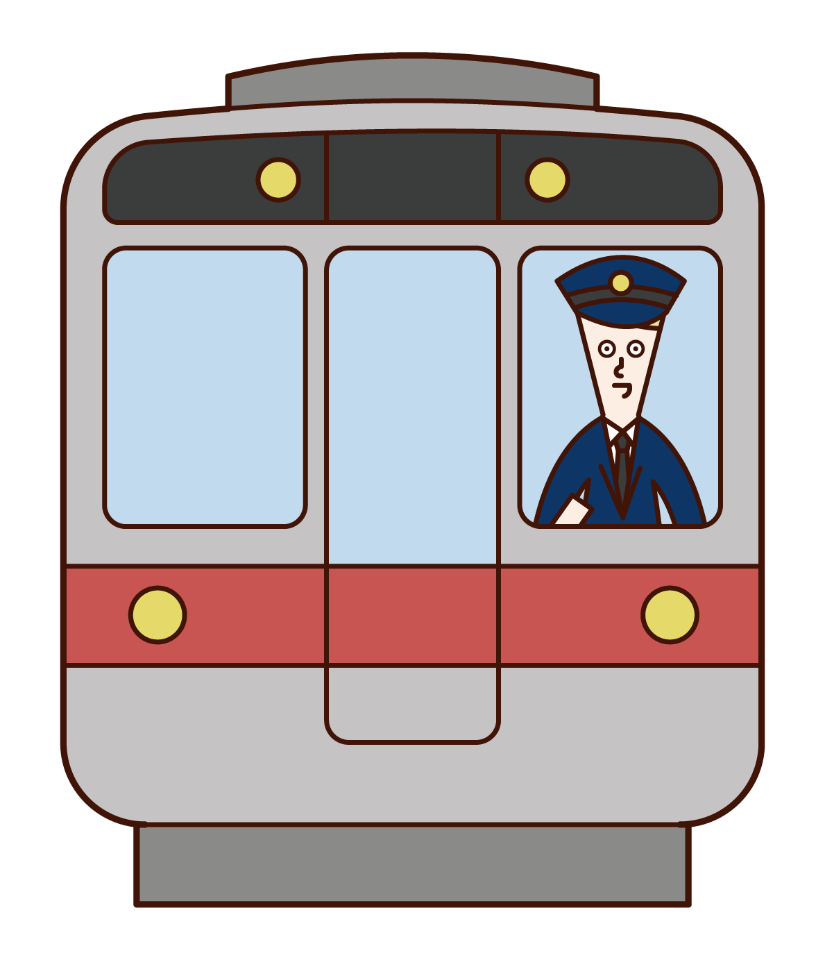 Illustration of a train driver (male)