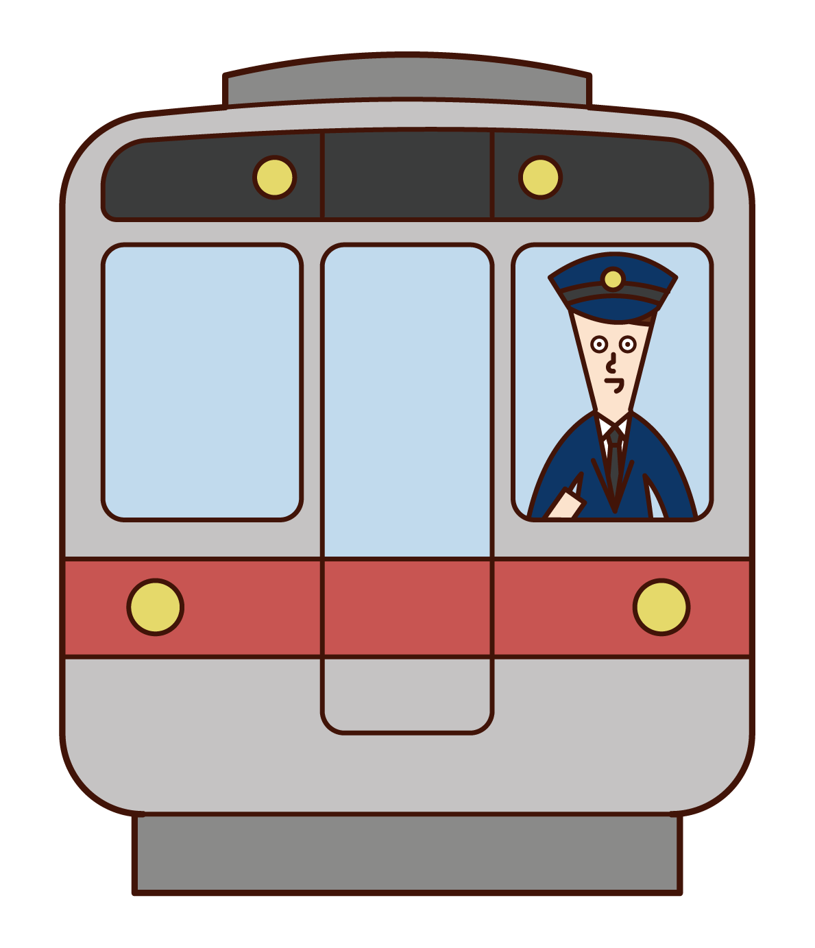 電車の運転士 男性 のイラスト フリーイラスト素材 Kukukeke ククケケ