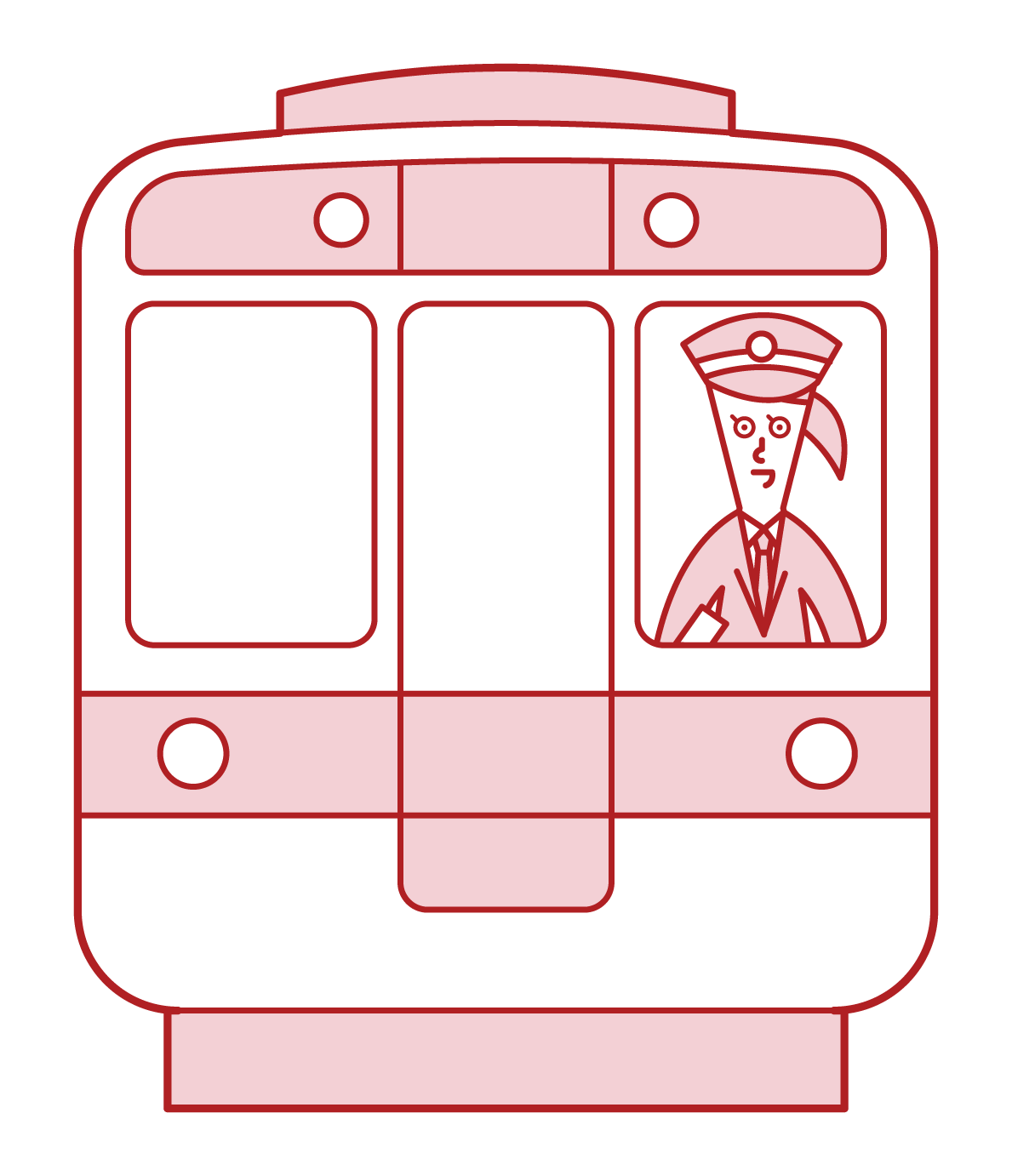 Illustration of a train driver (woman)