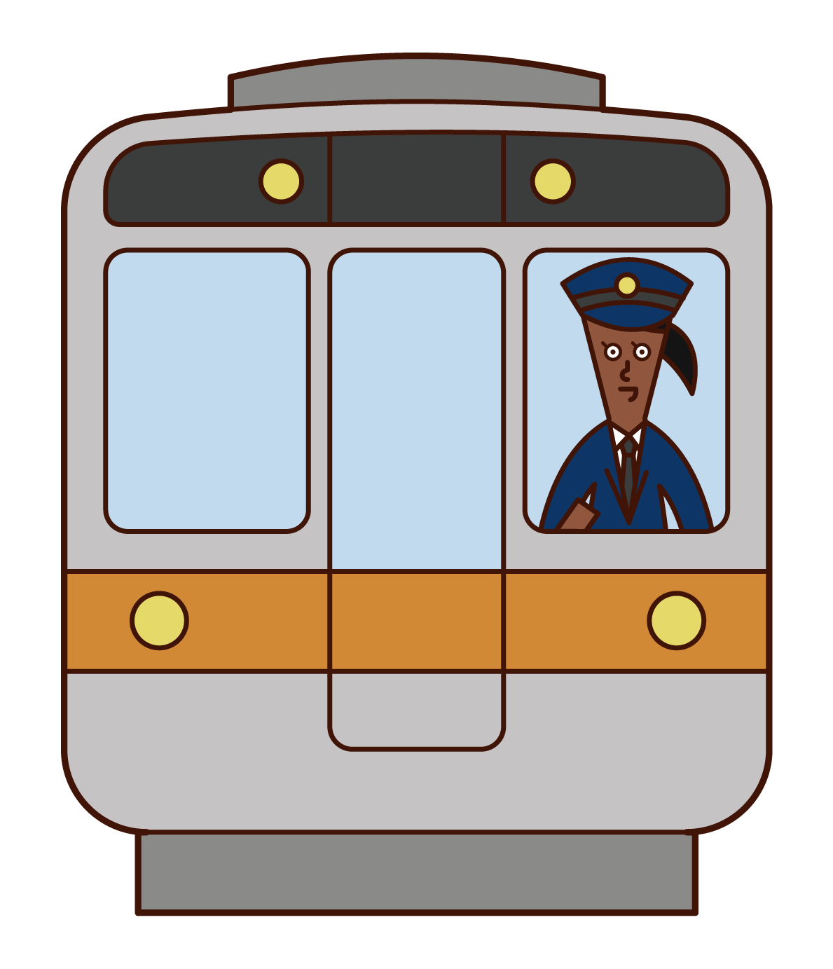電車の運転士 女性 のイラスト フリーイラスト素材 Kukukeke ククケケ