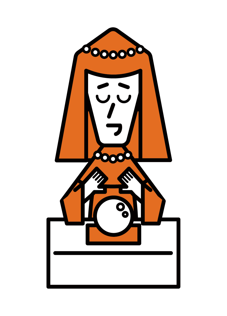 Illustration of a fortune teller (female)