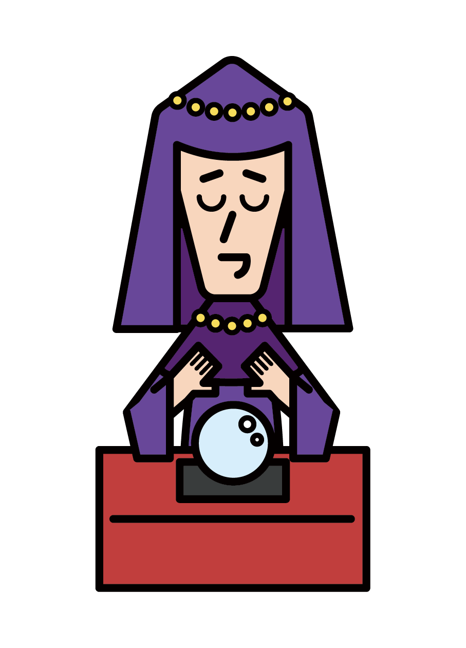 Illustration of a fortune teller (female)