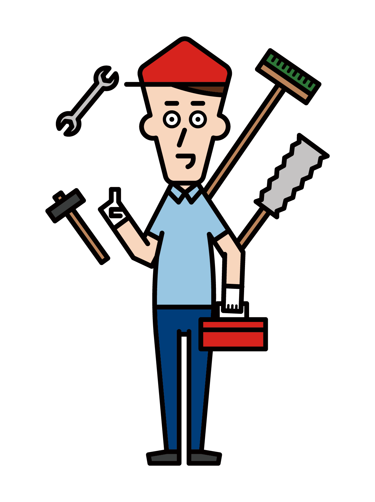 Illustration of a handyman (female)