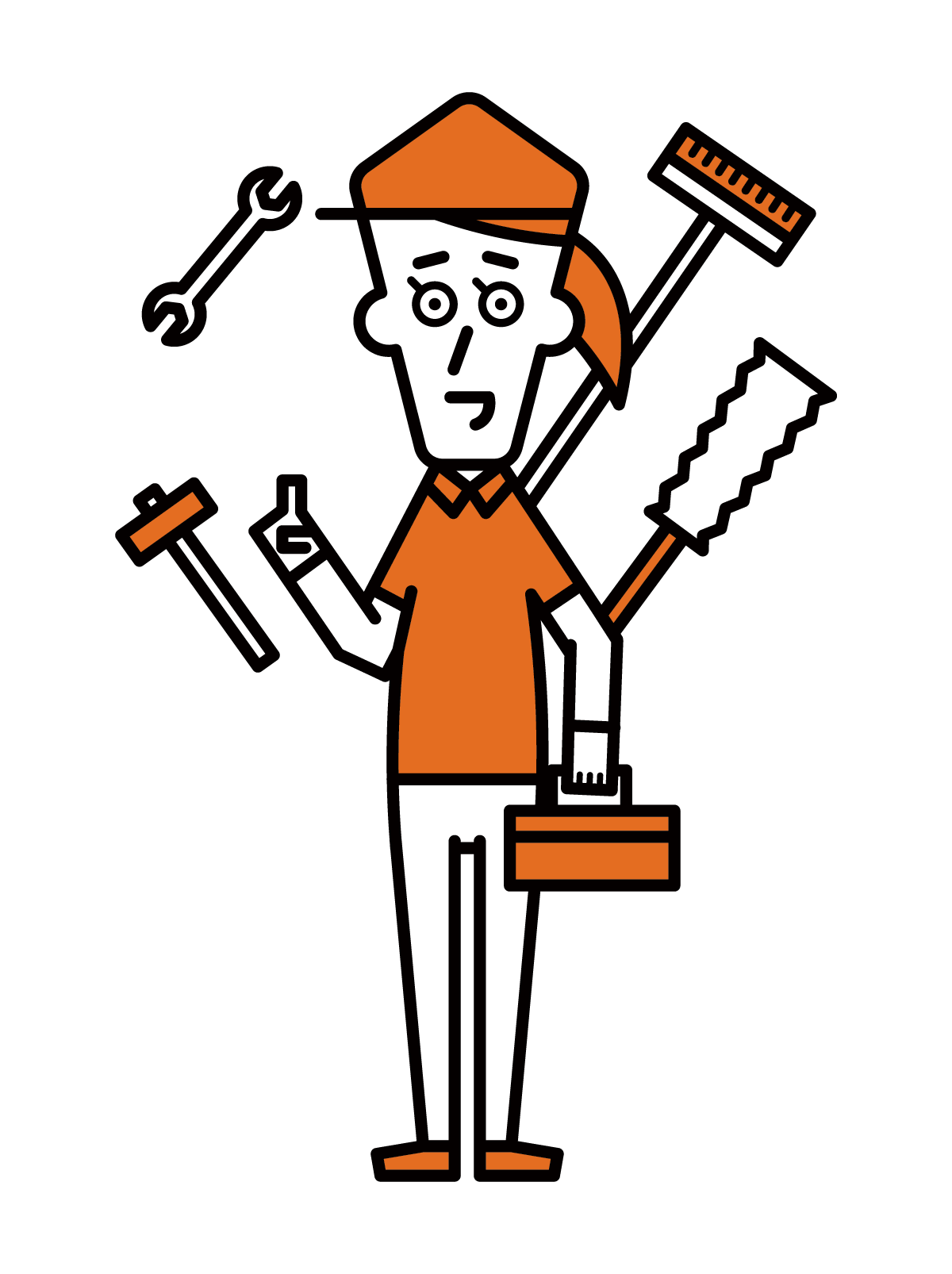 Illustration of a handyman (female)
