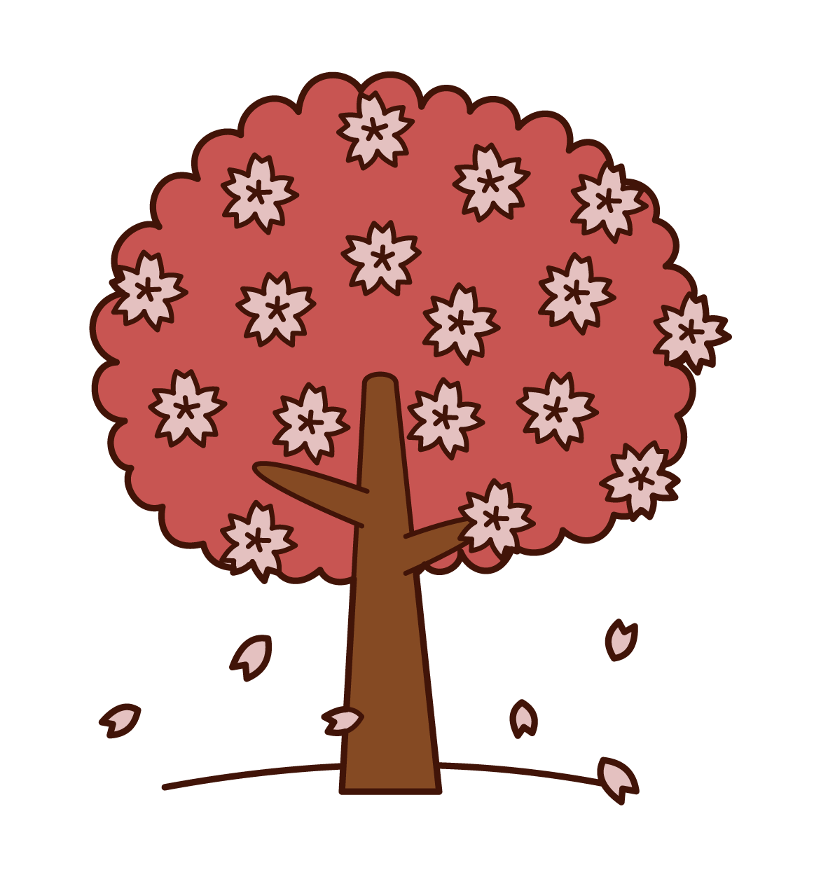 Illustration of cherry tree