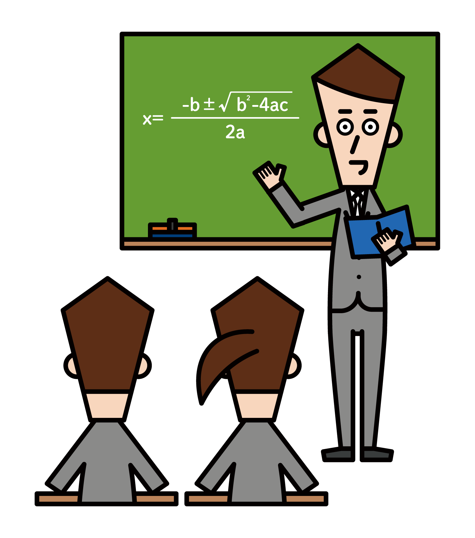 Illustration of a high school teacher (male)