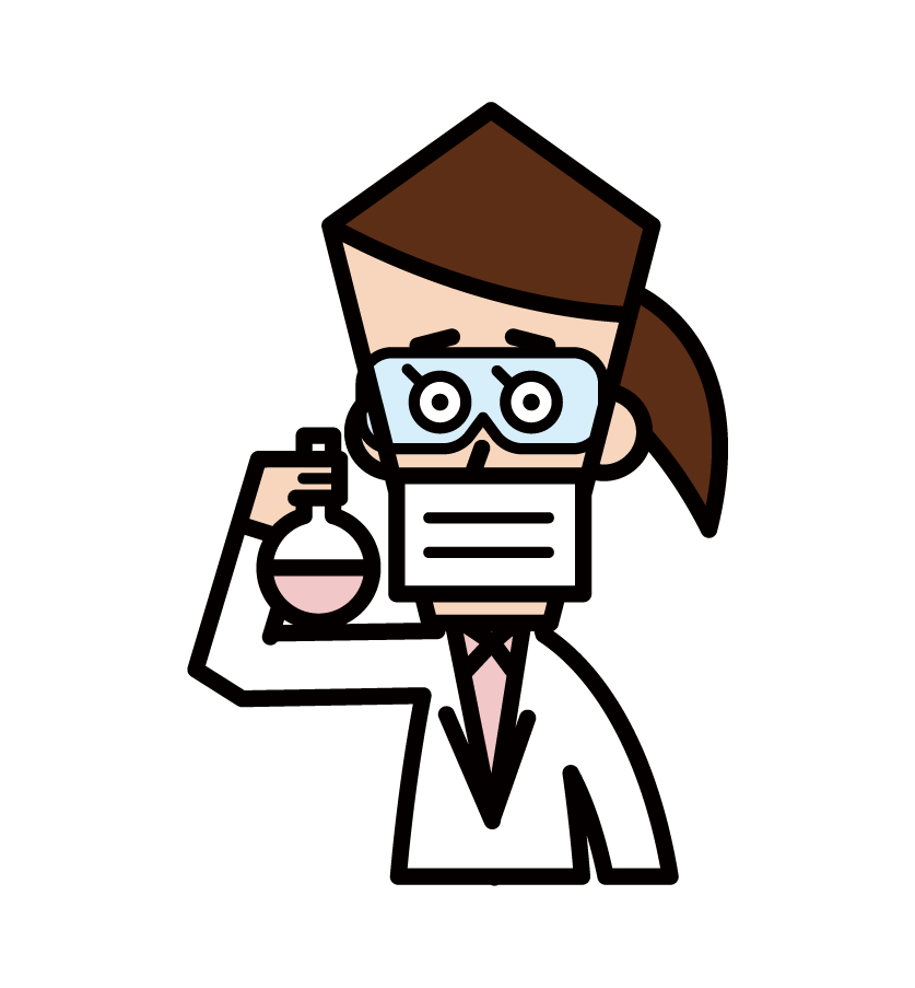 Illustration of a researcher (female)