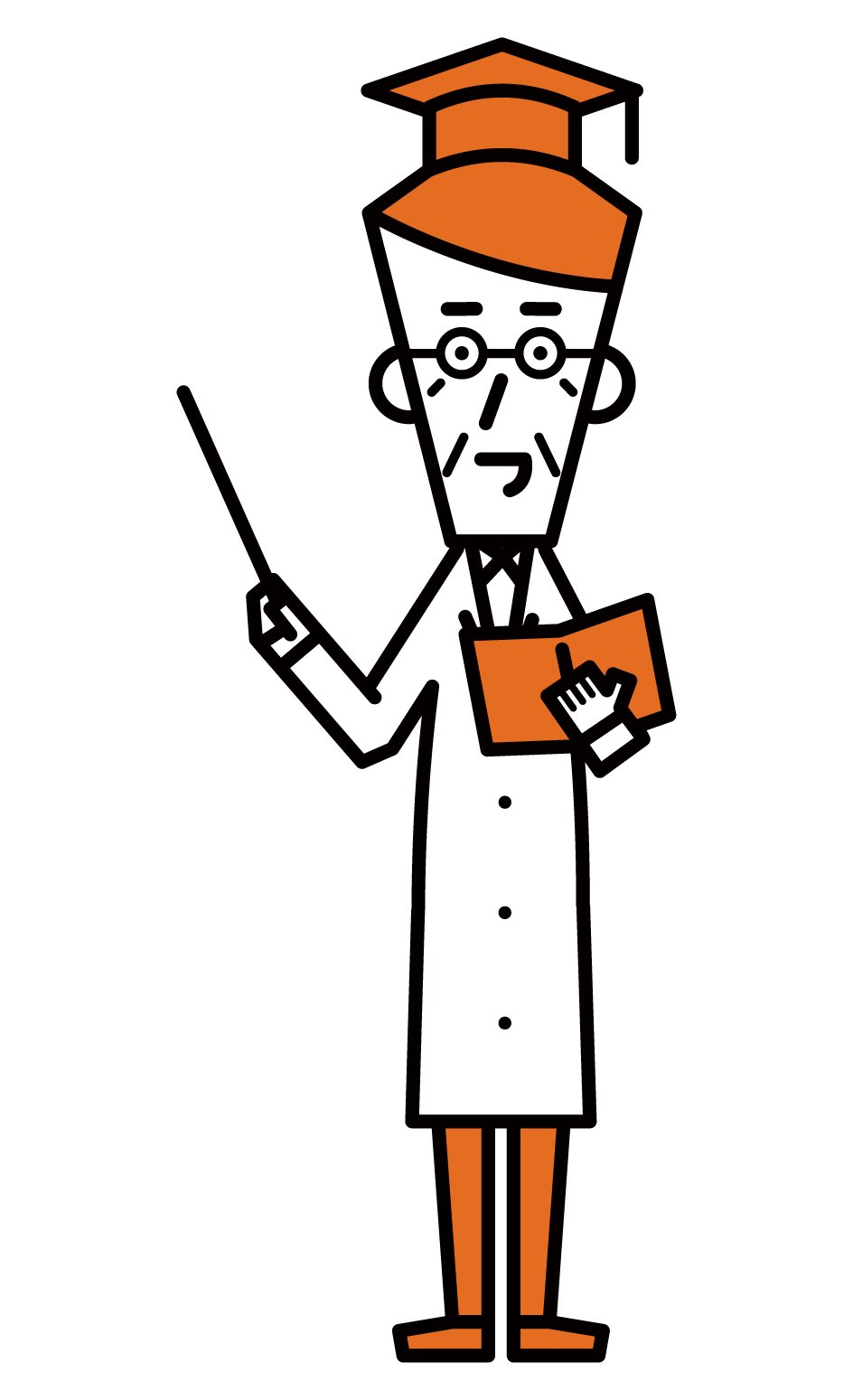 Illustration of a university professor (male)