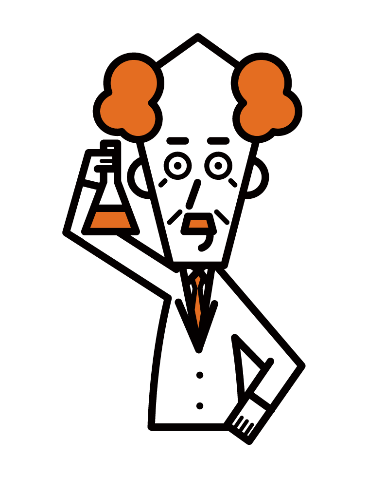 Illustration of a scientist (male)