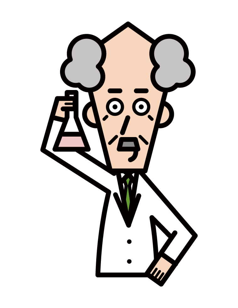 Illustration of a scientist (male)